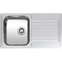 Reginox R24065 Spüle CENTURIO L10-CC Edelstahl poliert ohne Überlauf / Clean & Care / Auflagespüle / Flächenbündig / Unterbau