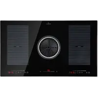 Klarstein 2-in-1 Kochfeld mit Dunstabzug Integriert, Induktionskochfeld mit Dunstabzug für Kochinsel, 4er Kochfeld mit Integriertem Dunstabzug, 654m³/h Luftstrom, Touch-Display, A