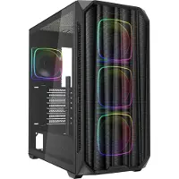 Sharkoon AK5M RGB, Midi Tower, PC, Schwarz, ATX, micro ATX, Mini-ITX, Multi, Taschenlüfter