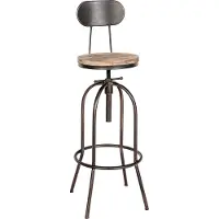 DELUKE Barhocker HELON - Metall Bronze 51x51x108 cm | Barstuhl Mit Lehne Tresenhocker Tresenstuhl Kneipenhocker Kneipenstuhl