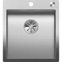 BLANCO Spüle CLARON 400-IF/A Durinox mit InFino-Korbventil und PushControl / Edelstahlbecken / Durinox