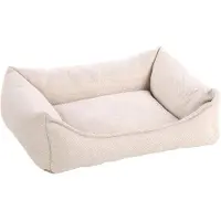 Flamingo Hundebett Baldar rechteckig beige, Maße: 65 x 50 x 20 cm