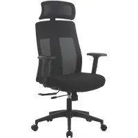 Novel Drehstuhl MALU Schwarz Mesh-Netzbezug höhenverstellbar 140 kg 62x61x122 cm