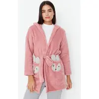 Trendyol Femmes Bras bas Col en V Court Robes de chambre