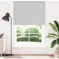 vidaXL Verdunkelungsrollo Hellgrau 160x210cm Stoffbreite 156,6cm