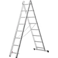 Hymer Alu Pro Allzweckleiter, zweiteilig, 2x6 Sprossen, Länge 1,71 / 2,83 m, Reichhöhe 2,95 / 3,67 m, Gewicht 6,2 kg