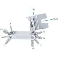 Contec Multitool Tfr-Striker 16 Funktionen Silber