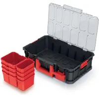 Prosperplast Werkzeugkiste modular mit Steckverbindung und Bechern 13,5 cm hoch