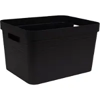 Eda Plastiques EDA Aufbewahrungsbox STONE 30 Liter PP schwarz
