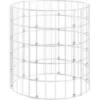 vidaXL Gabionen-Säule Rund Verzinkter Stahl Ø50x50 cm