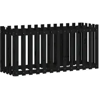 vidaXL Hochbeet Latten-Design Schwarz 150x50x70 cm Massivholz Kiefer