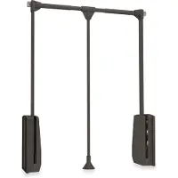 Emuca Closet Hang 600-830 Mm Faltbarer Kleiderbügel Silber Silber One Size