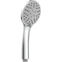 Schutte Handbrause NAPOLI, Wellness Duschkopf mit 3 Strahlarten, Regendusche mit Wasserstopp-Funktion, Chrom
