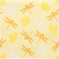Papstar 200 Servietten, 3-lagig 1/4-Falz 40 cm x 40 cm gelb Ginko