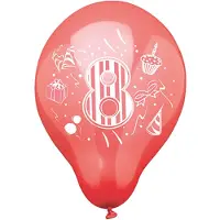 Papstar 72 Zahlenluftballons Ø 25 cm farbig sortiert 8