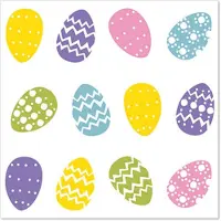 Papstar 600 Servietten, 3-lagig 1/4-Falz 25 cm x 25 cm Coloured Eggs