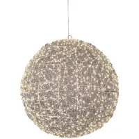 Kaemingk Rahmenleuchte micro LED außen Ø. 58 cm silber/warmweiß (grijs)
