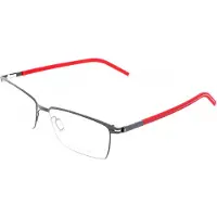 Safilo SA 1075 53/17/145 Brille Matt grau rot Edelstahl HERREN SA 1075
