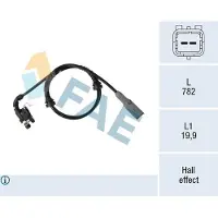 FAE ABS Sensor Raddrehzahl Hinten passend für PEUGEOT 308 SW I (4E, 4H) 78548