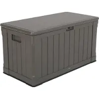Lifetime Kunststoff Gartenbox 440 L Auflagenbox & Gartentruhe Braun 64x128x67 cm