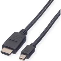 Value Mini DisplayPort Kabel, Mini DP-HDTV, ST/ST, schwarz, 4,5 m