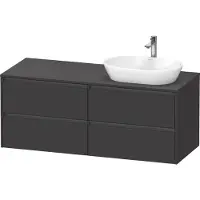 Duravit Waschtischunterschrank Ketho.2 140x55cm, B R, gra matt, 4 Schub., wandhängend
