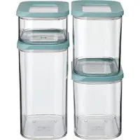 Mepal | Vorratsdosen Set Modula 4-teilig | Nordic green | 2 x 1000 ml, 1 x 1500 ml, 1 x 425 ml | Aufbewahrungsdosen mit Deckel für trockene Lebensmittel | Frischhaltedosen und Ordnungsboxen