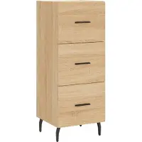 vidaXL Highboard Sonoma-Eiche 34,5x34x180 cm Holzwerkstoff