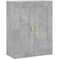 vidaXL Highboard Betongrau 69,5x34x180 cm Holzwerkstoff