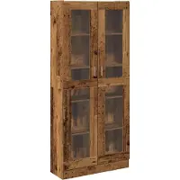 vidaXL Highboard Altholz-Optik 82,5x30,5x185 cm Holzwerkstoff