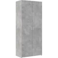 vidaXL Highboard Betongrau 80x42,5x185 cm Holzwerkstoff