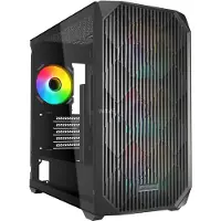 Sharkoon MK3 RGB, Micro Tower, PC, Schwarz, micro ATX, Mini-ITX, Multi, Taschenlüfter