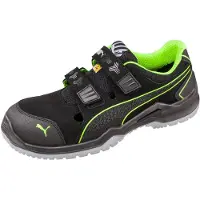 Puma Safety Sicherheitssandale 644300 Neodyme Green Low S1P ESD SRC DGUV Gr.48 schwarz/grün