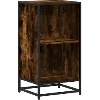 vidaXL Bücherregal Räuchereiche 40x35x76 cm Holzwerkstoff