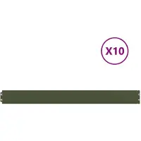 vidaXL Raseneinfassung 10 Stk. 10 x 103 cm Kaltgewalzter Stahl