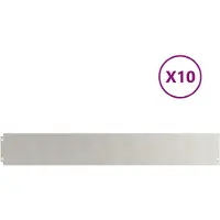 vidaXL Rasenkanten 10 Stk. 15x103 cm Edelstahl