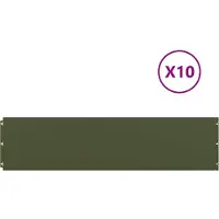 vidaXL Raseneinfassung 10 Stk. 25 x 103 cm Kaltgewalzter Stahl