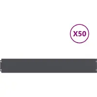 vidaXL Rasenkanten 50 Stk. Anthrazit 15x103 cm Kaltgewalzter Stahl