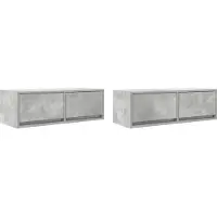 vidaXL TV-Schränke 2 Stk. Betongrau 80x31x25,5 cm Holzwerkstoff