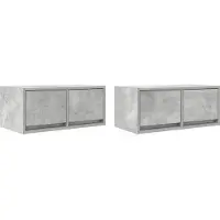 vidaXL TV-Schränke 2 Stk. Betongrau 60x31x25,5 cm Holzwerkstoff