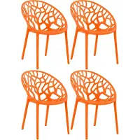 CLP 4er Set Stapelbare Gartenstühle Hope, Farbe:rosa