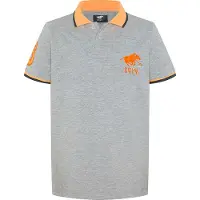 Polo Sylt Poloshirt in Grau/ Orange | Gr.: 134/140