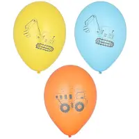 Papstar Luftballons Ø 29 cm farbig sortiert "Construction Vehicles" 72 Stück