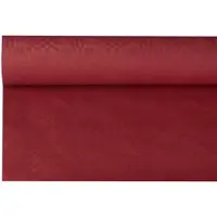 Papstar Papiertischtuch mit Damastprägung 8 m x 1,2 m bordeaux 12 Stück