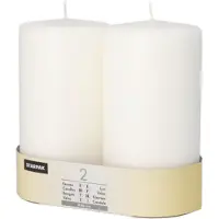 Starpak Stumpenkerzen Ø 80 mm, 150 mm weiß mit Flachkopf 12 Stück