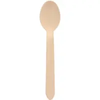 Papstar 10 Löffel, Holz "pure" 15,7 cm