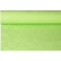 Papstar 6 Rollen Papiertischtuch mit Damastprägung 8 m x 1,2 m limonengrün