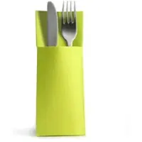 Ornamensa Airlaid 50 Besteckservietten Bestecktaschen kiwi 32x40cm, Stoffähnlich, hochwertige Einwegserviette