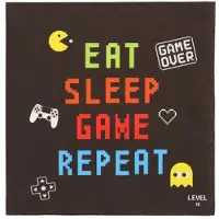 Papstar Servietten, 3-lagig 1/4-Falz 33 cm x 33 cm "Gamer" 200 Stück