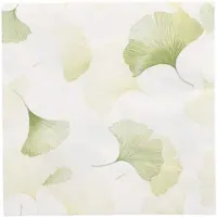 Papstar Servietten, 3-lagig 1/4-Falz 33 cm x 33 cm "Light Ginko" 200 Stück